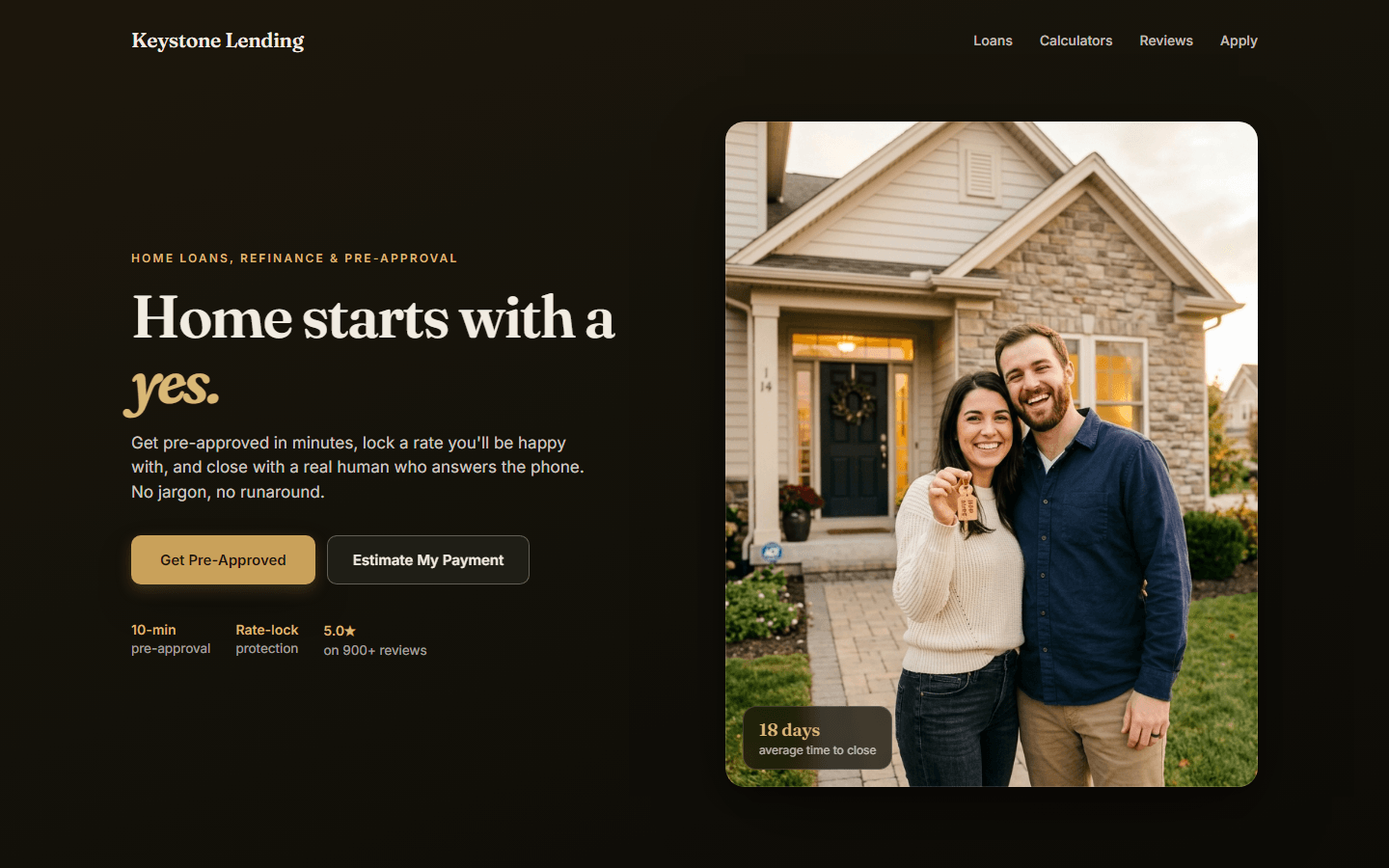 Keystone Lending, real preview screenshot