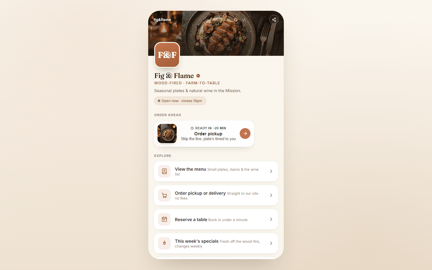 TableLink, real preview screenshot