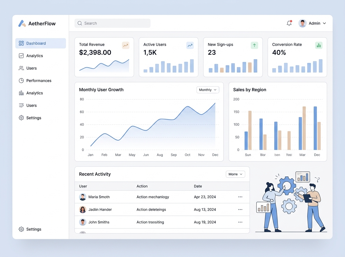 Clarity Admin, real preview screenshot