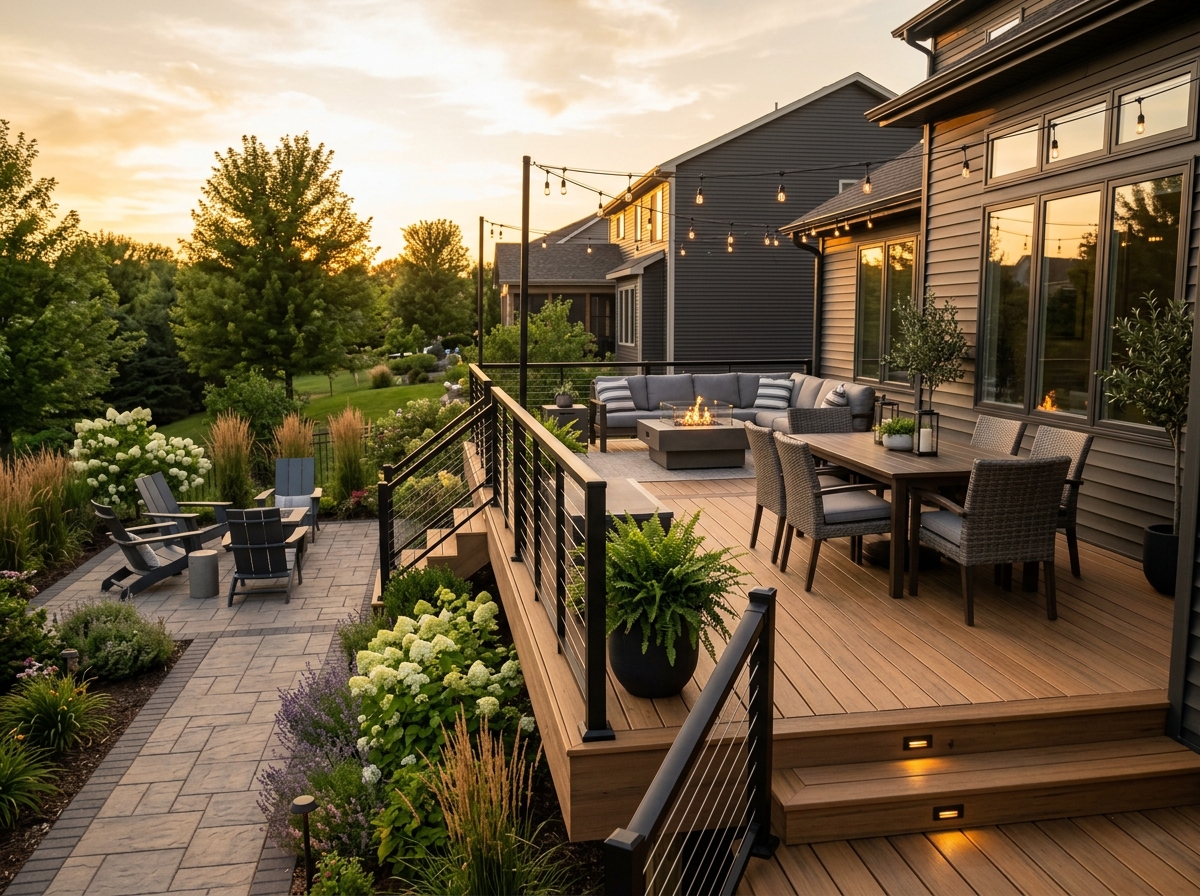 Backyard entertainer's deck build