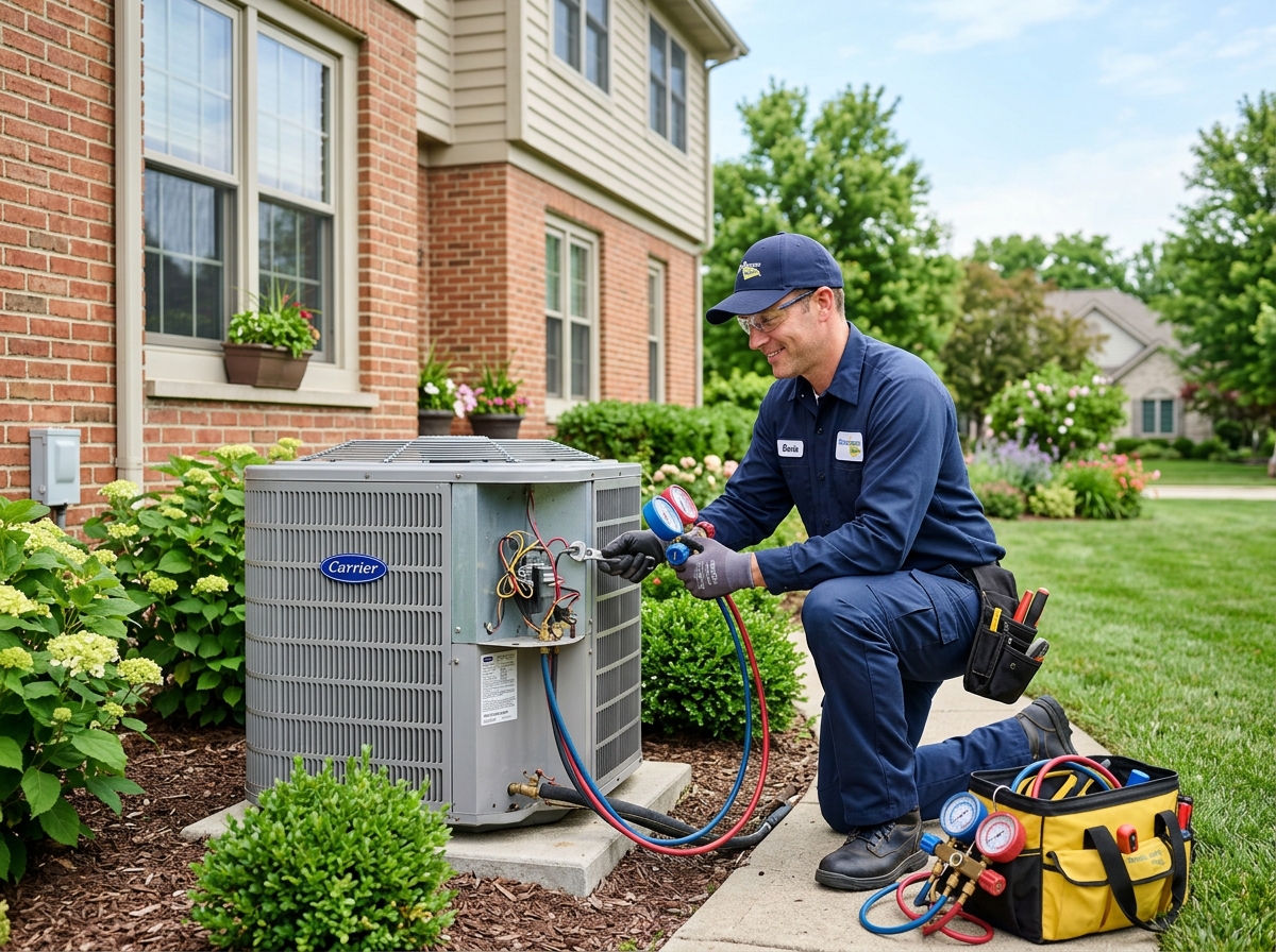 Arctic Air technician servicing a unit