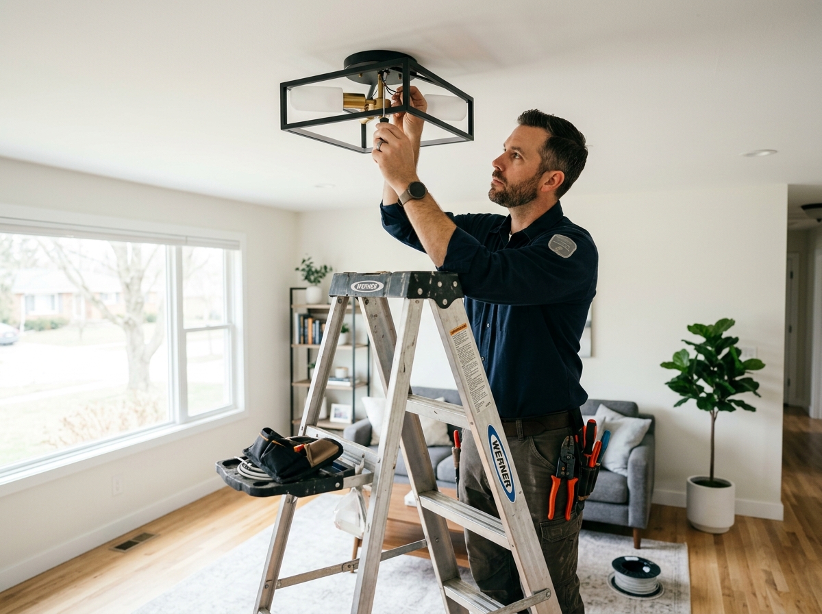 Ceiling fan installation