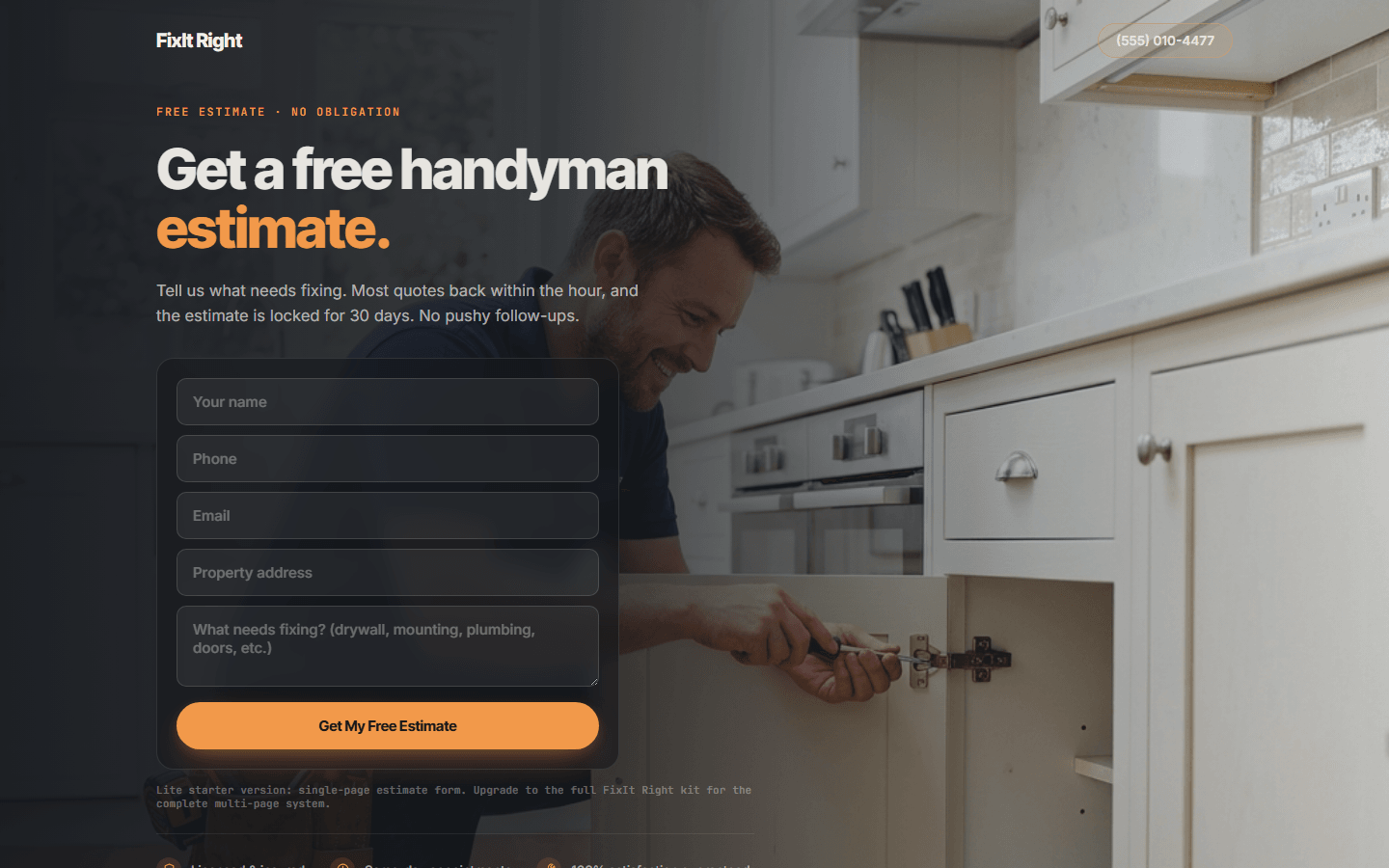Handyman Estimate Lite, real preview screenshot