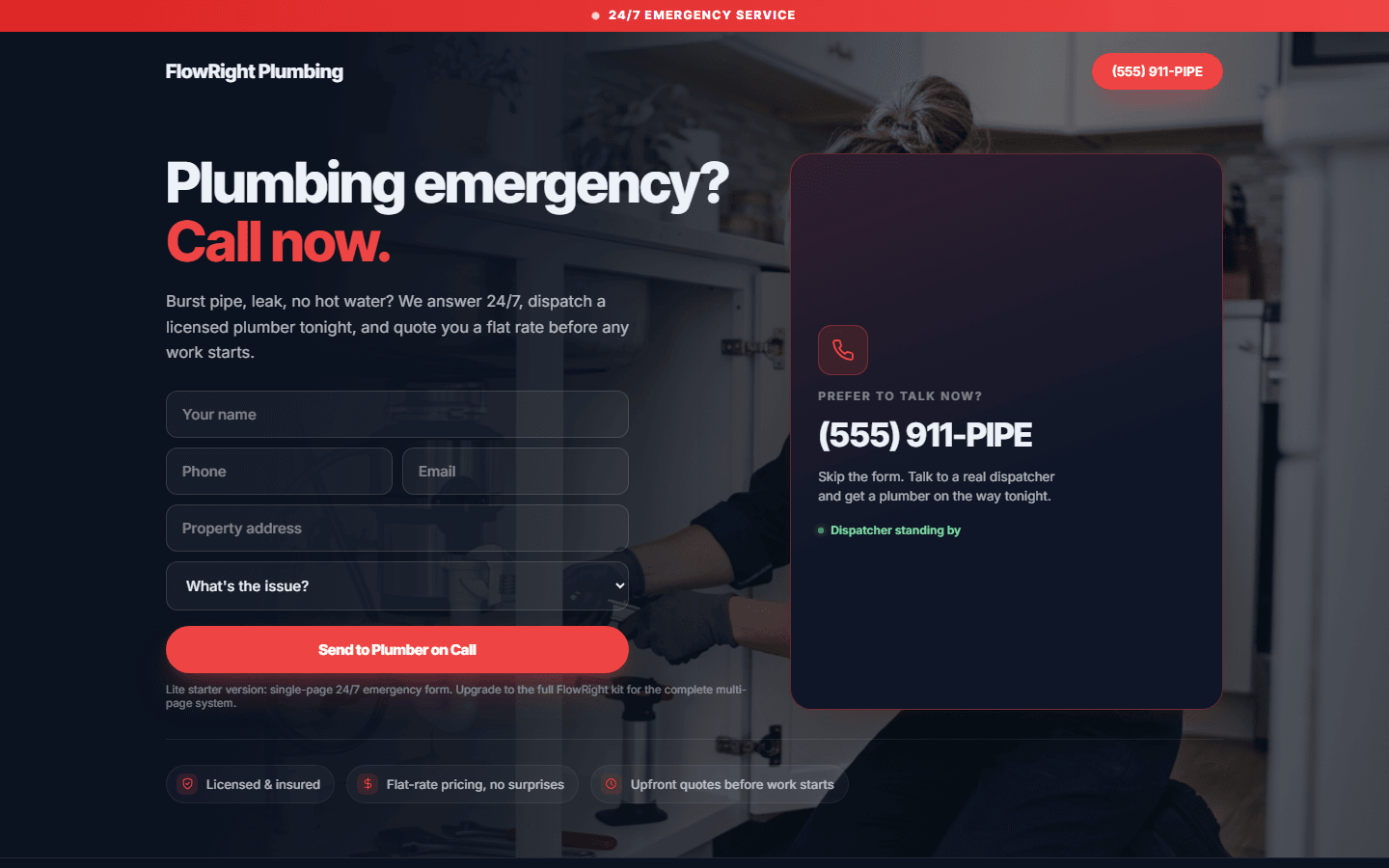 Plumber Emergency Lite, real preview screenshot